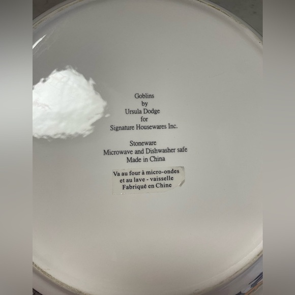 Vintage Goblins by Ursula Dodge Signature Halloween Trick or Treat Candy Bowl - Picture 4 of 4